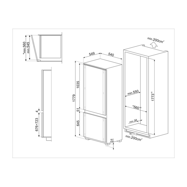 Smeg UKC81721E Fridge Freezer