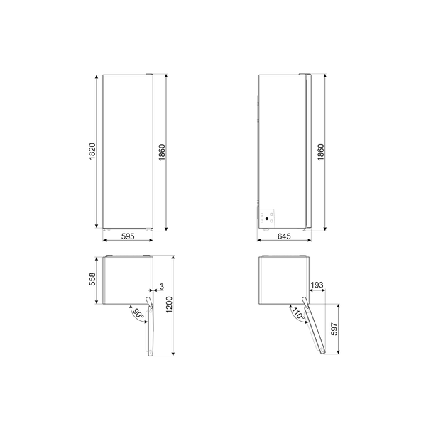 Smeg UKFS18EV2HX Larder Fridge