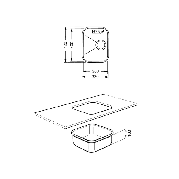 Smeg UM30 Sink