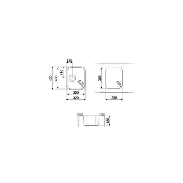 Smeg UM30 Sink