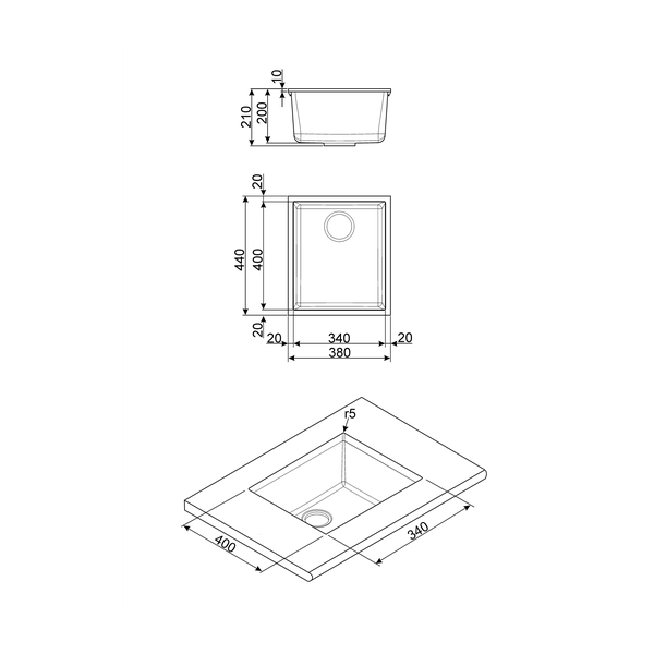 Smeg UM40 Undermount Sink