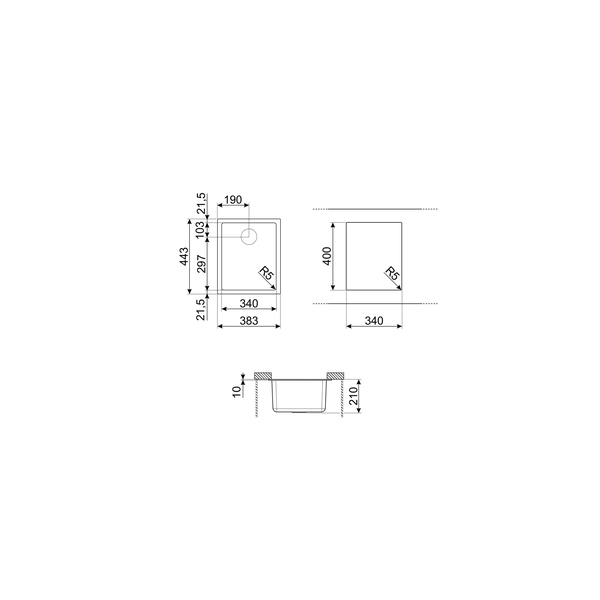 Smeg UM40 Undermount Sink