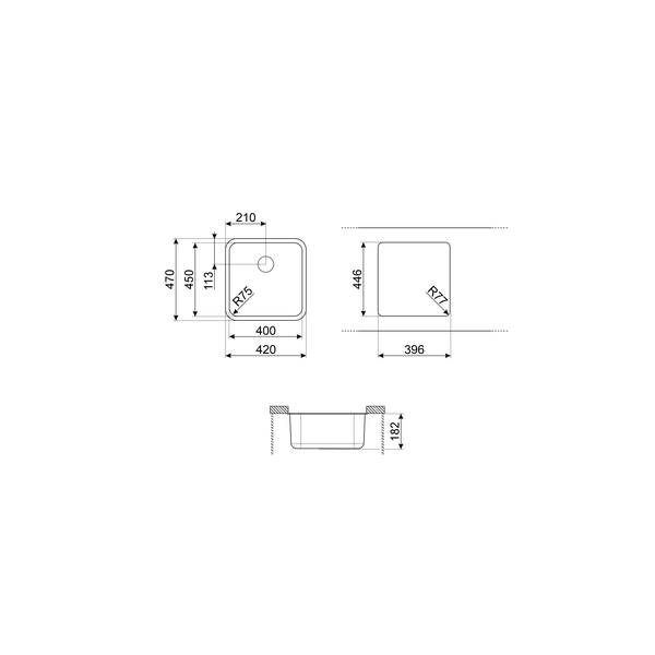 Smeg UM45 Sink