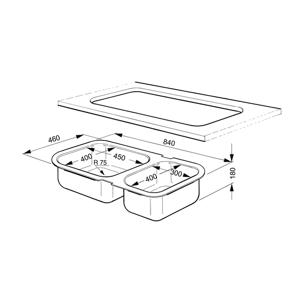 Smeg UM45 Sink