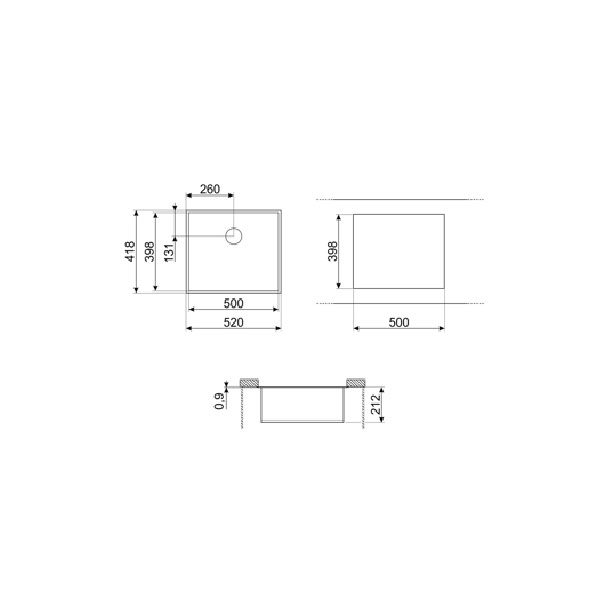 Smeg VSTQ50-2 Sink