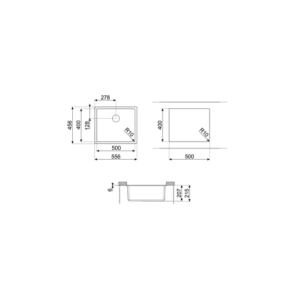Smeg VZP56N Sink