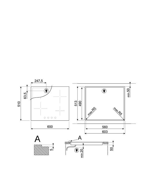 Smeg SE364TDM Hob - 1.jpg