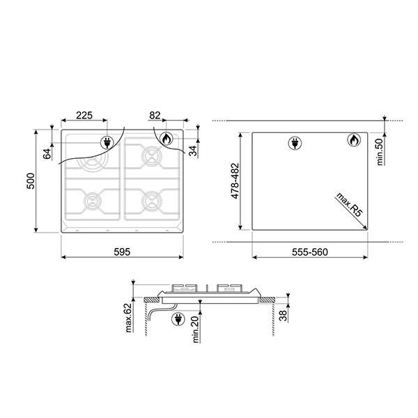 Smeg SRV564GH3 Gas Hob-1.jpg