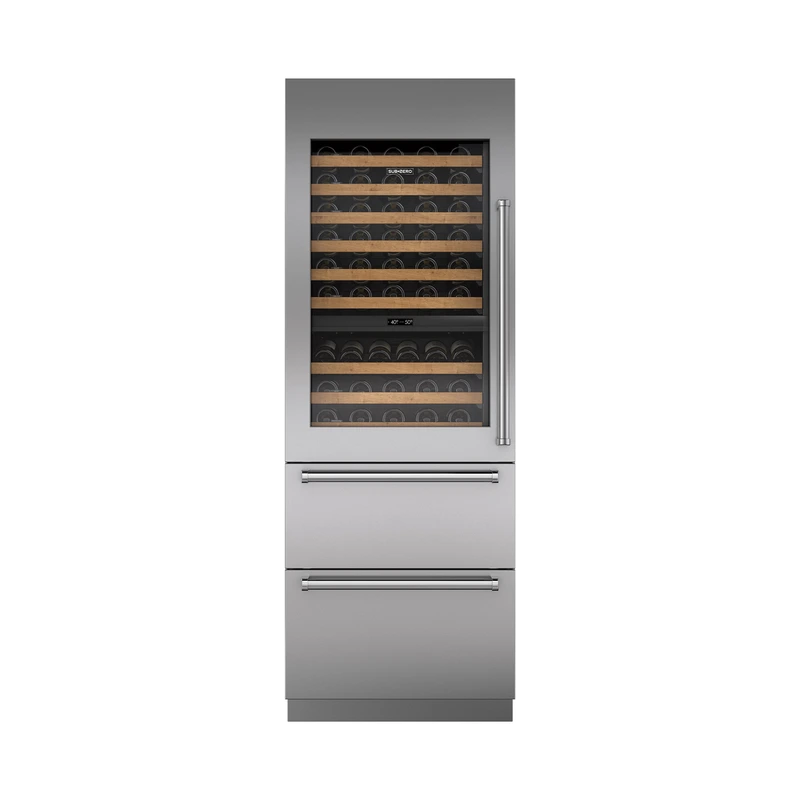 Sub Zero ICBDET3050WRL Sub-Zero Designer Series Column Winecellar inc 2 Fridge Drawers