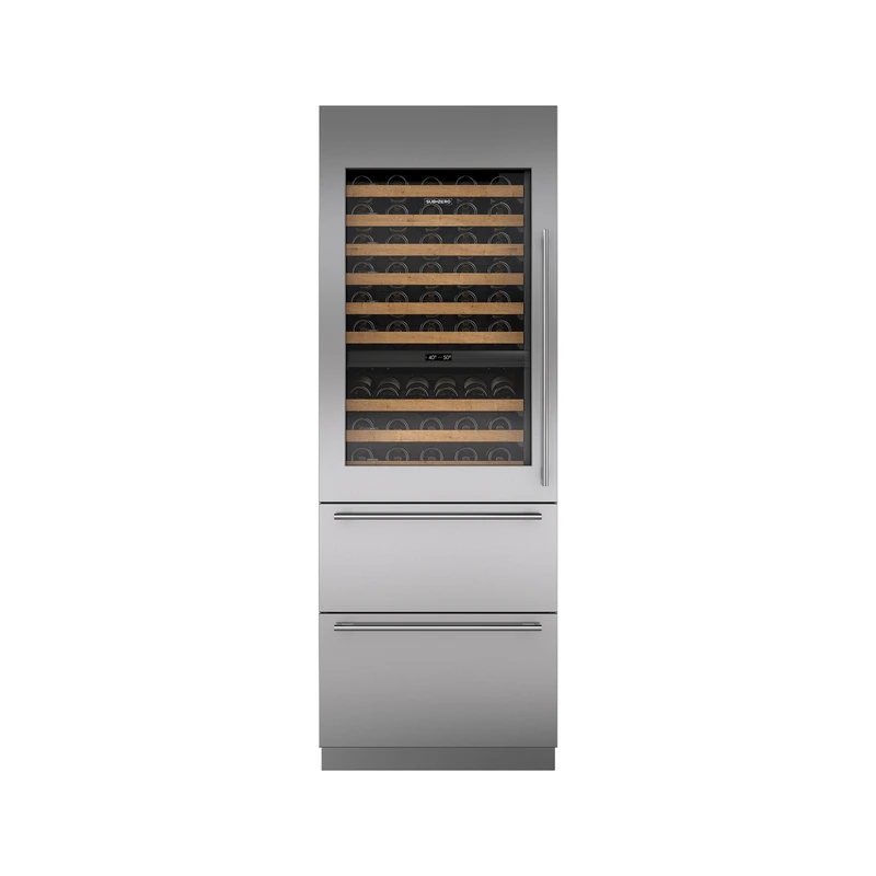 Sub Zero ICBDET3050WRL Sub-Zero Designer Series Column Winecellar inc 2 Fridge Drawers