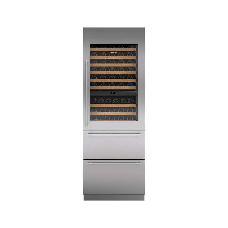 Sub Zero ICBDET3050WRL Sub-Zero Designer Series Column Winecellar inc 2 Fridge Drawers