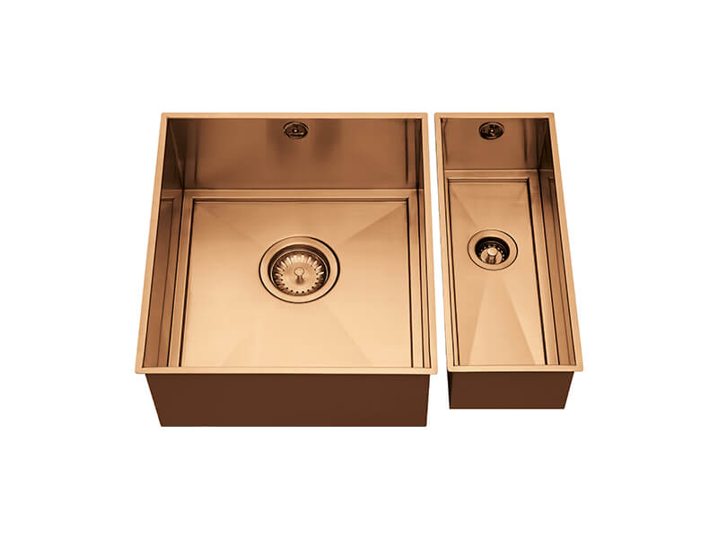 1810 AxixUno Set A 355U&150U Undermount Sink (Full Half Bowl)