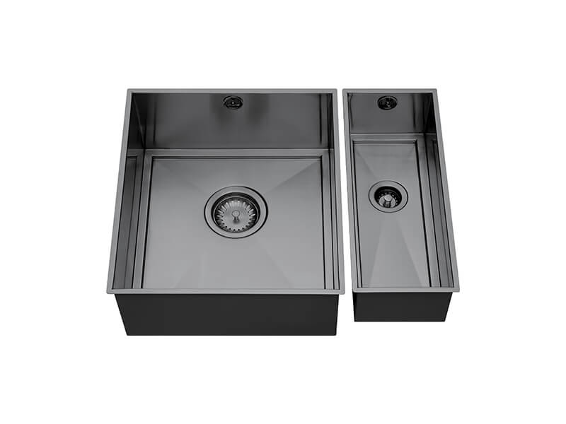 1810 AxixUno Set A 355U&150U Undermount Sink (Full Half Bowl)