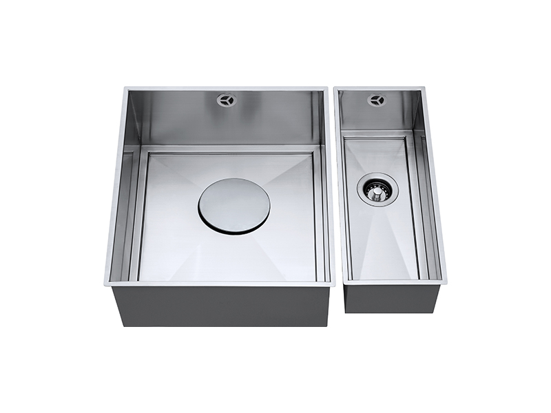 1810 AxixUno Set A 355U&150U Undermount Sink (Full Half Bowl)