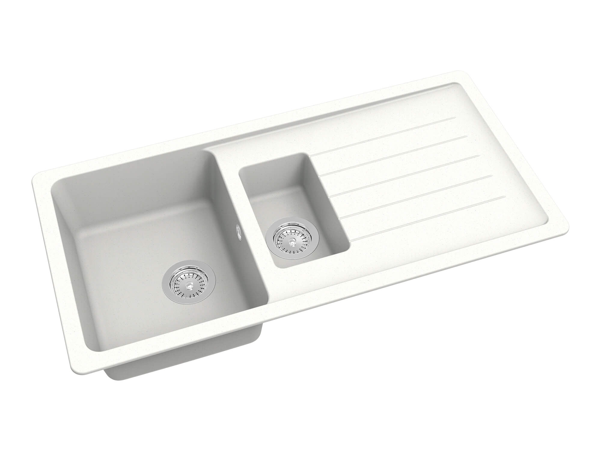 1810 DeltaDuo 150i Purquartz Inset Sink & Drainer