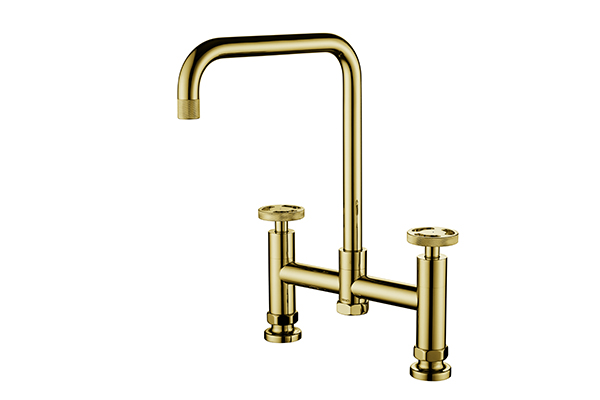 HENRY HOLT COLLECTION BRIDGE MIXER GOLD BRASS