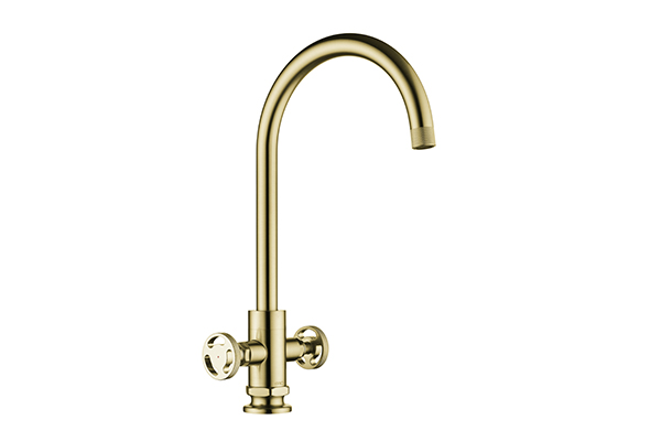 HENRY HOLT COLLECTION TWIN LEVER BRUSHED GOLD BRASS