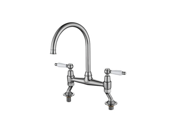 MOULINS CLASSIC BRIDGE MIXER BRUSHED STEEL