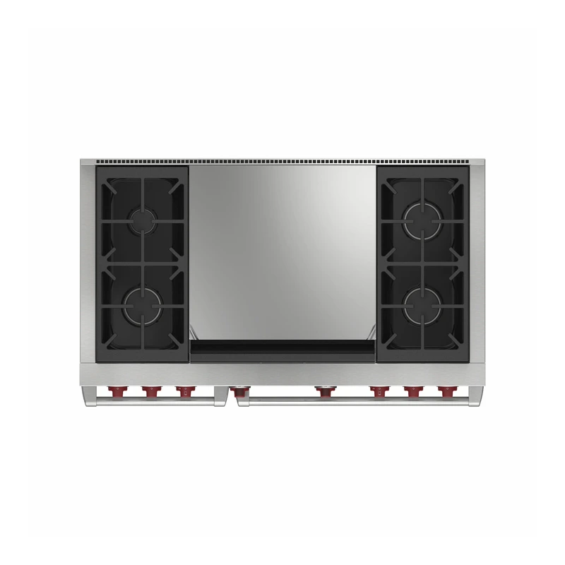 Wolf ICBDF48450DGSP Dual Fuel Range Cooker - 4 Burner Double Griddle