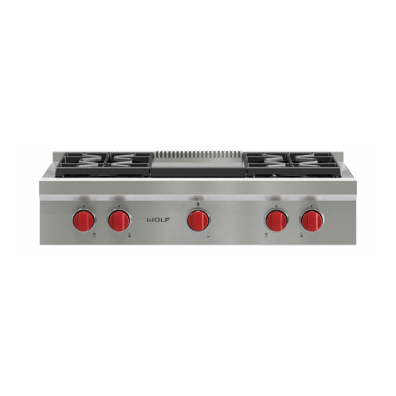 Wolf ICBSRT364GLP Gas Rangetop - 4 Burner & Griddle