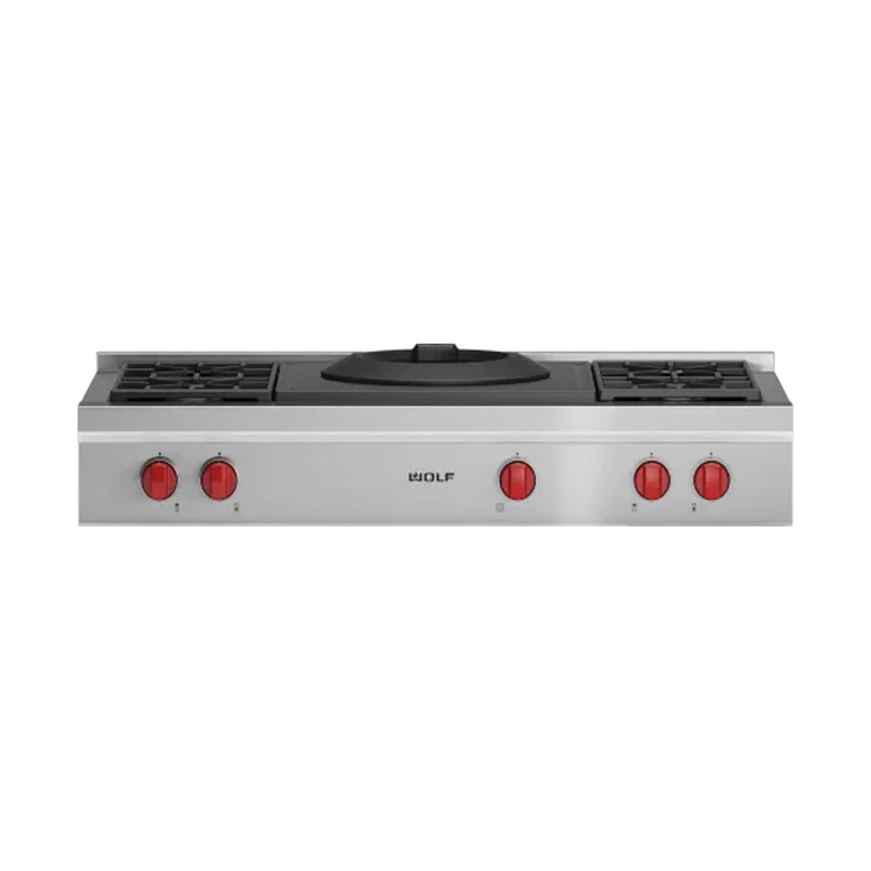 Wolf ICBSRT484WLP Gas RangeTop - 4 Burner & Wok