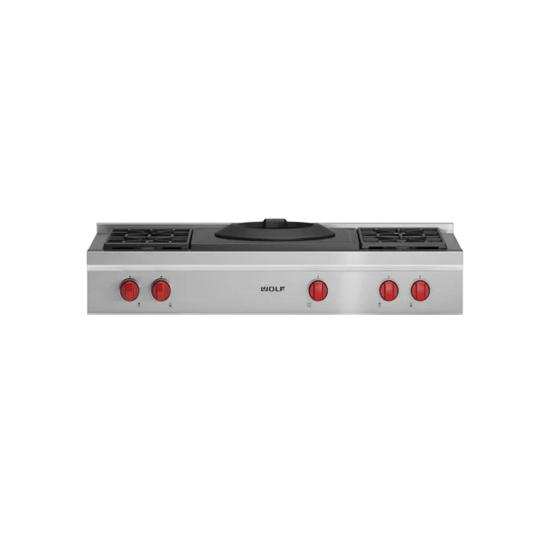 Wolf ICBSRT484WLP Gas RangeTop - 4 Burner & Wok