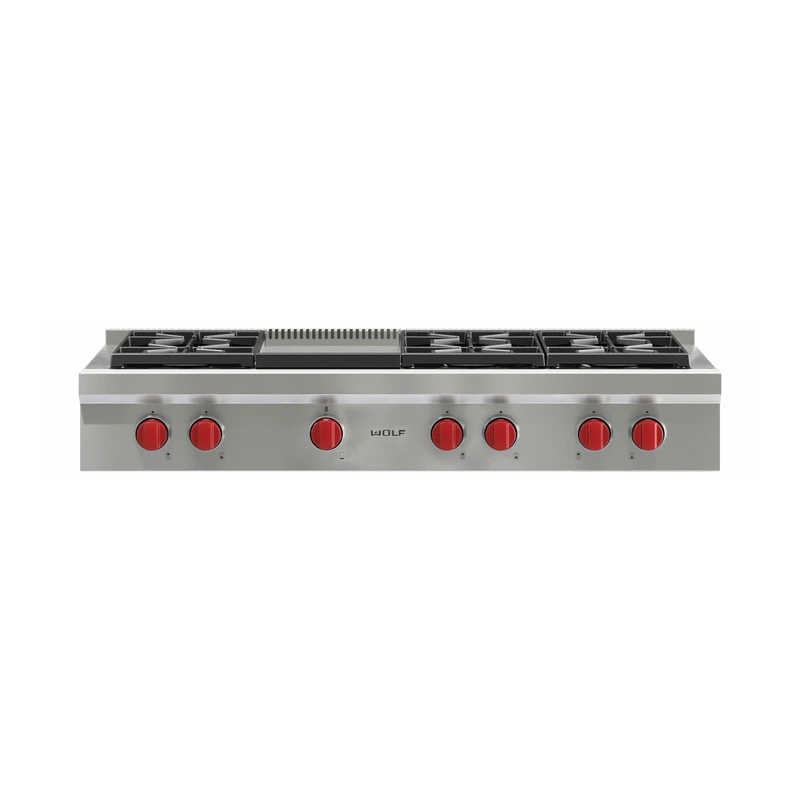 Wolf ICBSRT486GLP Gas RangeTop - 6 Burner & Griddle