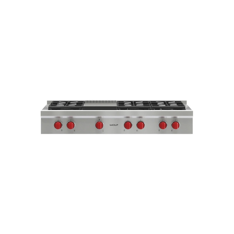 Wolf ICBSRT486GLP Gas RangeTop - 6 Burner & Griddle