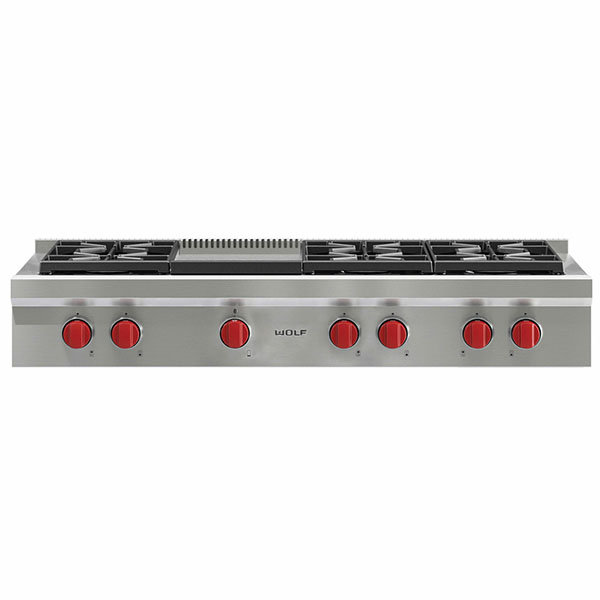 Wolf ICBSRT486G Gas RangeTop - 6 Burner & Griddle